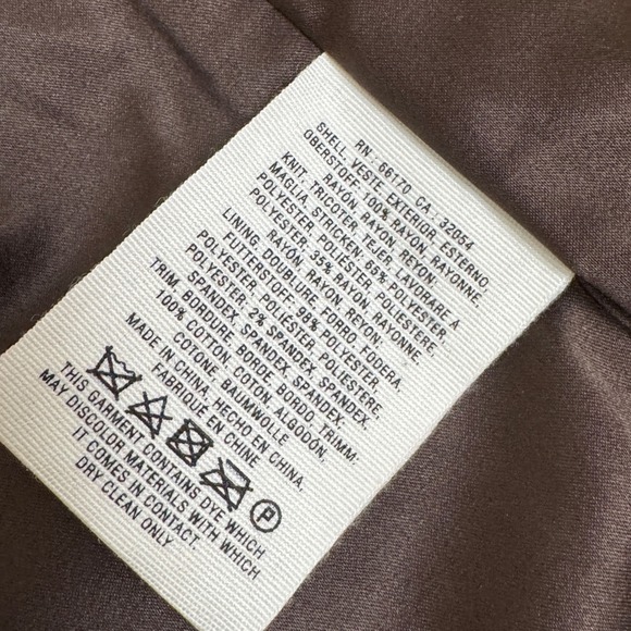 Anthropologie HEI HEI Brown Faux Leather Waterfall Drape Collar Biker Jacket XS - Picture 8 of 10